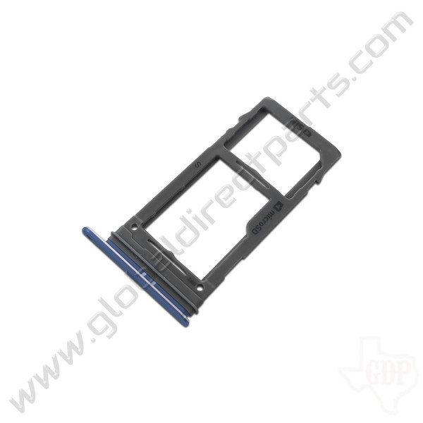 OEM Samsung Galaxy S9, S9+ SIM & SD Card Tray - Blue