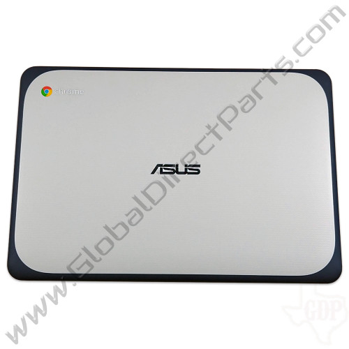 OEM Reclaimed Asus Chromebook C202S LCD Cover [A-Side] Light Gray [Blue  Bumper]