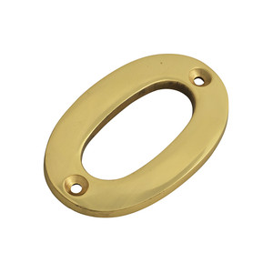 Forge FGENUM0BR75 Numeral No.0 - Brass Finish 75mm (3in)