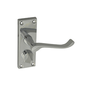 Forge FGEHPRIVSCCH Backplate Handle Privacy - Scroll Chrome Finish 102mm