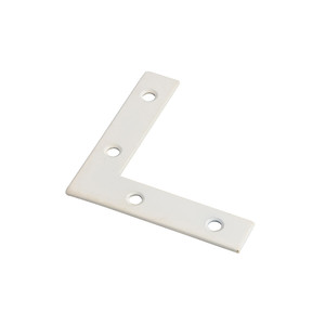 Forge FGEBRACPL25W Corner Plates White 75mm (Pack 10)