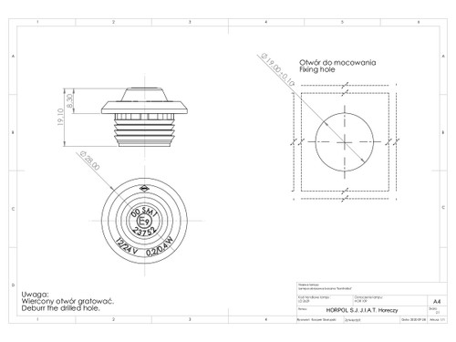 LED Positionslykta 28mm Vit