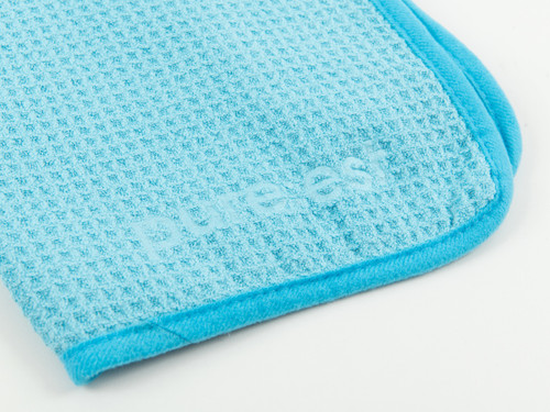 pureest Waffle Weave glasputsduk - Ljusblå