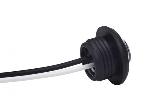 LED Positionslykta rund 28mm, vita dioder med klar lins