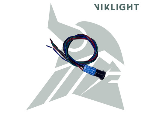 Viklight Accessories C1 brytare, 16 mm låsande tryckknapp, sockel med 5 led