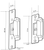 electric release gate lock dimension drawing of product