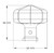 octagon knob gate handle set dimension drawing side view