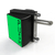quick-exit gate lock showing the green push pad side