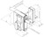 selectpro single-sided gate lock dimension drawing