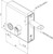 dimension drawing of weld-in gate lock latch deadlock