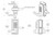 dimension drawing of superlock 2.0 single-sided delta handle gate lock
