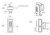 dimension drawing of quick exit code gate lock