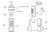 dimension drawing of single-sided surface mounted gate lock