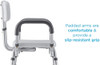 Nova 9026 Shower Chair with padded, removable arms close up