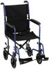 Nova lightweight aluminum transport chair in Blue Nova lightweight aluminum transport chair in Blue