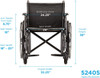 Nova heavy duty wheelchair open dimensions