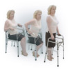 Drive 10210 folding walker features U-shaped frame design creates greater clearance to assist in standing Drive 10210 folding walker features U-shaped frame design creates greater clearance to assist in standing