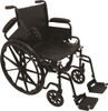 Probasics K1 wheelchair include Flip-back and removable desk length armrests