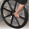 Drive Poly-Fly Lightweight Wheelchair Transport Chair Combo Quick release 24" wheels can be removed to convert wheelchair to transport chair
