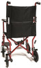 Everest & Jennings Aluminum Transport Chair red rear view Everest & Jennings Aluminum Transport Chair red rear view