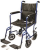 Everest & Jennings Aluminum Transport Chair Blue Everest & Jennings Aluminum Transport Chair Blue