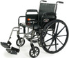 Traveler SE Plus wheelchair  with Removable desk arms and footrests right turn angle