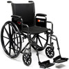 Advantage LX wheelchair with removable desk arms and footrests left turn angle