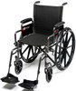 Advantage LX wheelchair with removable desk arms and footrests right turn angle