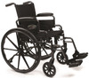 Traveler L4 lightweight wheelchair with desk length armrests and swing-away footrests side view