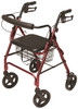 Lumex RJ4805 Walkabout Deluxe Rollator Burgundy
