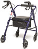 Lumex RJ4900 Walkabout Rollator blue rear view Lumex RJ4900 Walkabout Rollator blue rear view