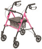 Lumex RJ4700 Set n' Go rollator in pink front angle view