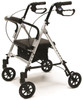 Lumex RJ4700 Set n' Go rollator in silver angle view