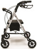 Lumex RJ4700 Set n' Go rollator in silver side profile