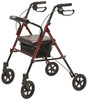 Lumex RJ4718 Set N' Go Wide Rollator in burgundy