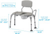 Nova 9073 Padded Transfer Bench with Commode dimensions Nova 9073 Padded Transfer Bench with Commode dimensions