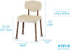 Nova 9131 heavy duty bath chair with back dimensions
