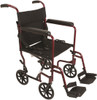 Probasics TCA1916BG aluminum transport chair in burgundy Probasics TCA1916BG aluminum transport chair in burgundy