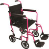 Probasics TCA1916PK aluminum transport chair in pink Probasics TCA1916PK aluminum transport chair in pink