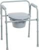 Drive 11148N-4 Folding Steel Commode front angled view