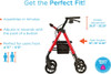 Nova 4279 STAR 8 HD Petite Heavy Duty Rollator seat and handle height adjusts