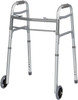 Two Button Folding Walker with Two 5" Wheels P1305 by Lifestyle Mobility Aids