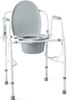Medline G1-301DX1 Steel Drop Arm Commode front angled view