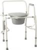 Medline G1-301DX1 Steel Drop Arm Commode with arm down