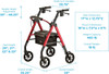 Nova 4263 STAR DX HD bariatric rollator dimensions