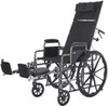 Rhythm reclining wheelchair with elevating legrests raised