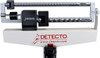 Detecto 349 Eye-Level Physician Scale w/ Handpost & Height Rod weigh beam scale reads from either side