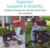Wheelchair Rollator MOB1018 by Vive Health