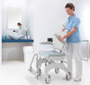 Invacare OCEAN ERGO Aquatec Shower Commode Shown with optional standard soft seat and soft seat insert