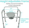 Bariatric Folding Commode LVA1059 by Vive Health